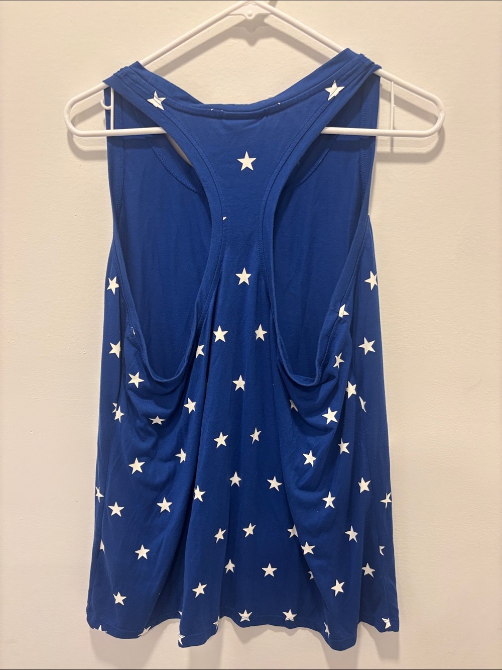 Nike Womens Blue Star Print racer back Tank Top with Red Logo X-large - Picture 3 of 4